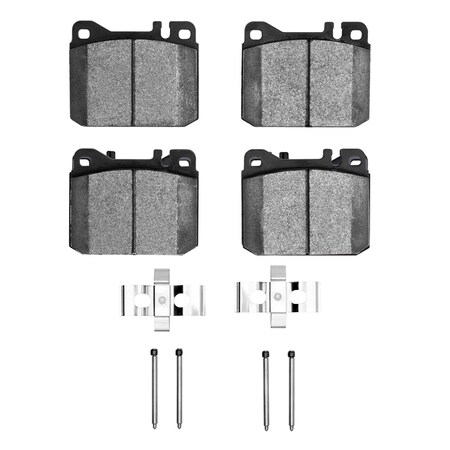 Dynamic Friction Co 5000 Euro Ceramic Brake Pads and Hardware Kit, Low Dust, Front 1600-0145-15